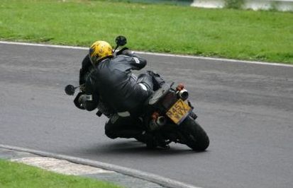 mike of space monkey solihull midlands covers band riding triumph tiger round cadwell park
